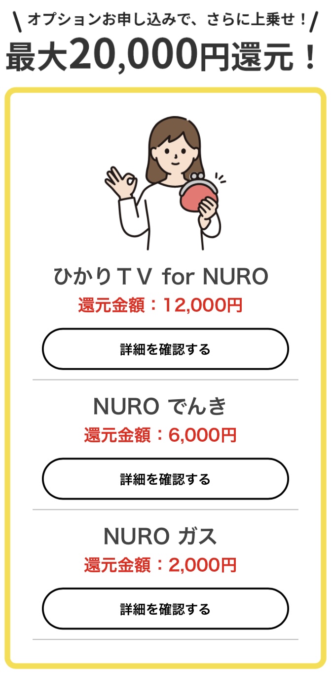 NURO光20000円還元